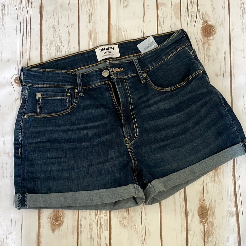 Denizen from Levi's Blue Jean Shorts Cuffed Hem